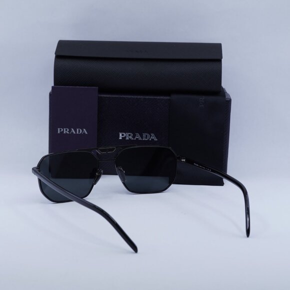 Prada PR58YS 1AB5S0 Square Sunglasses – Black\Dark Grey - Picture 12 of 12